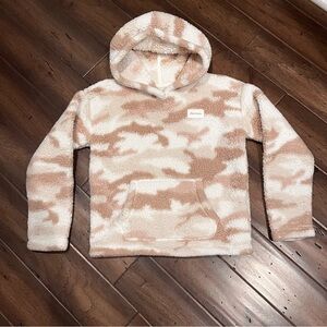 Abercrombie Kids Tan and Cream Fleece Hoodie